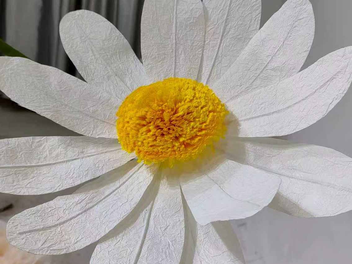 What materials are used to make giant standing paper flowers What materials are used to make giant standing paper flowers